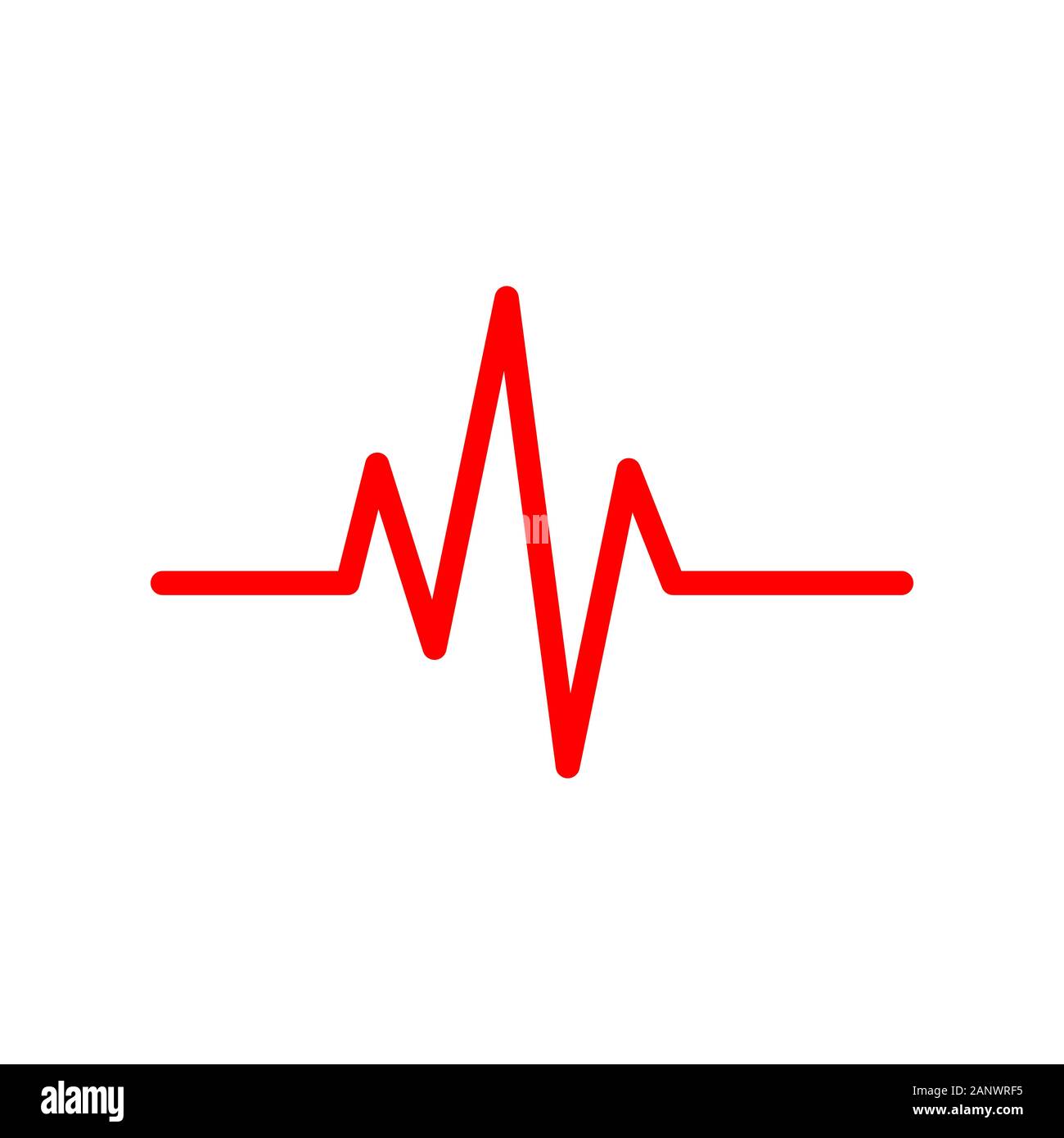 Red heartbeat icon. Vector illustration. Heartbeat sign in flat ...
