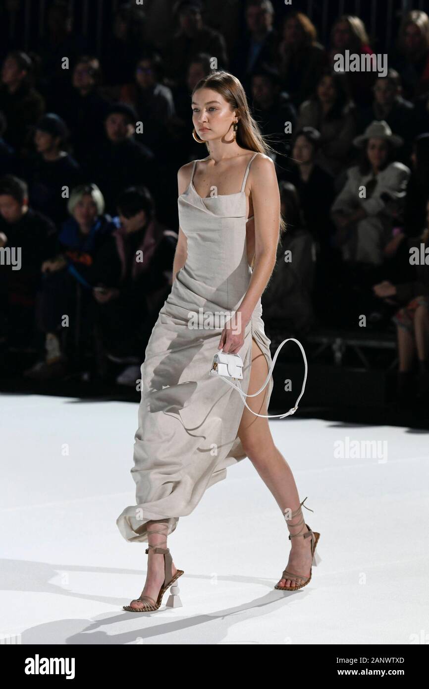 gigi hadid dress runway Gigi Hadid Is Back On The Runway For Versace's Fringes- And Floral-Filled SS25 Show