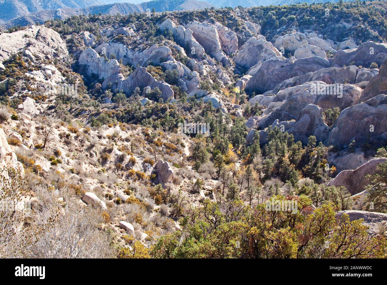 Uptiled rock formation, Devils Punchbowl Natural Area, Los Angeles