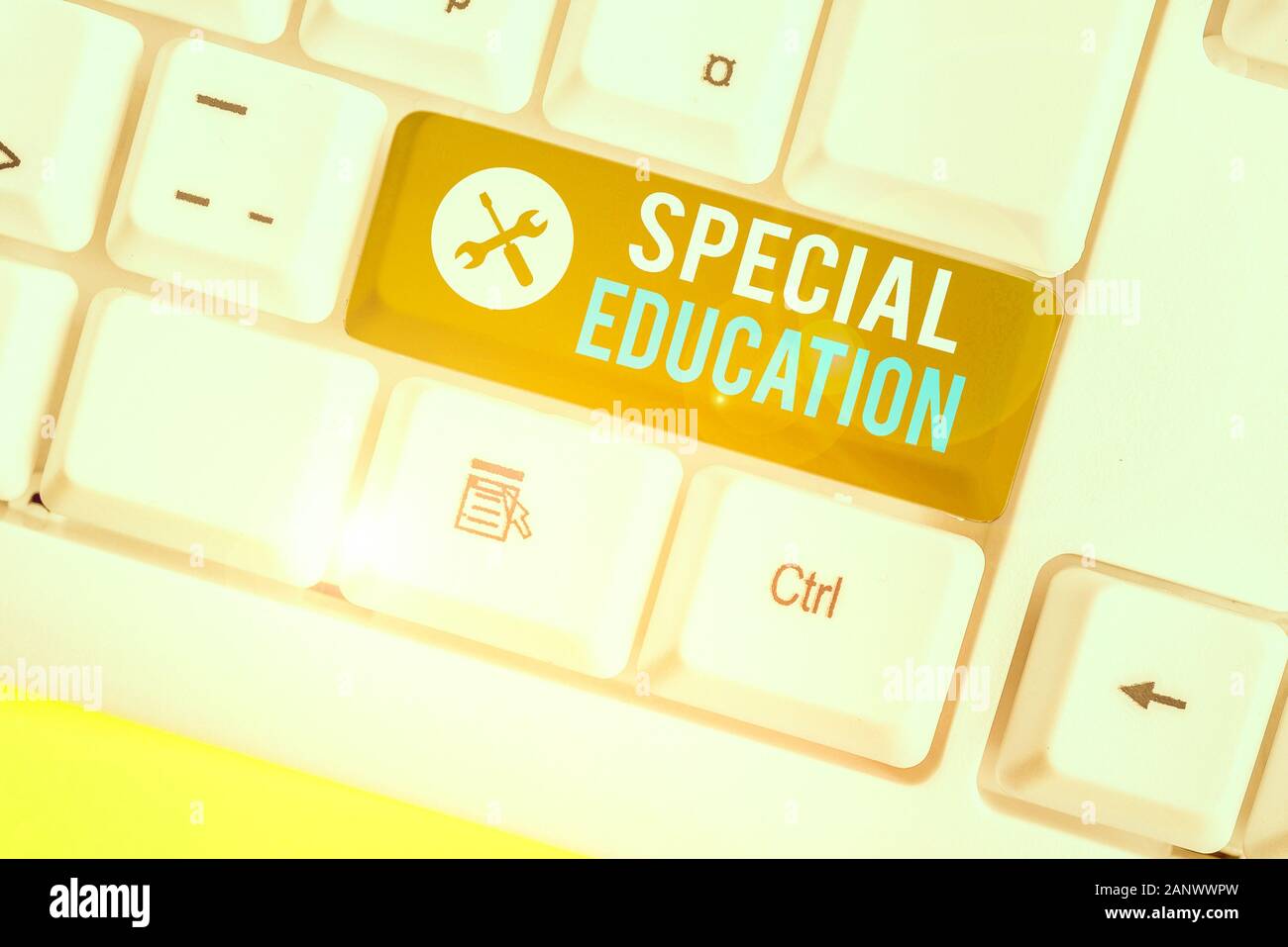 Writing note showing Special Education. Business concept for form of