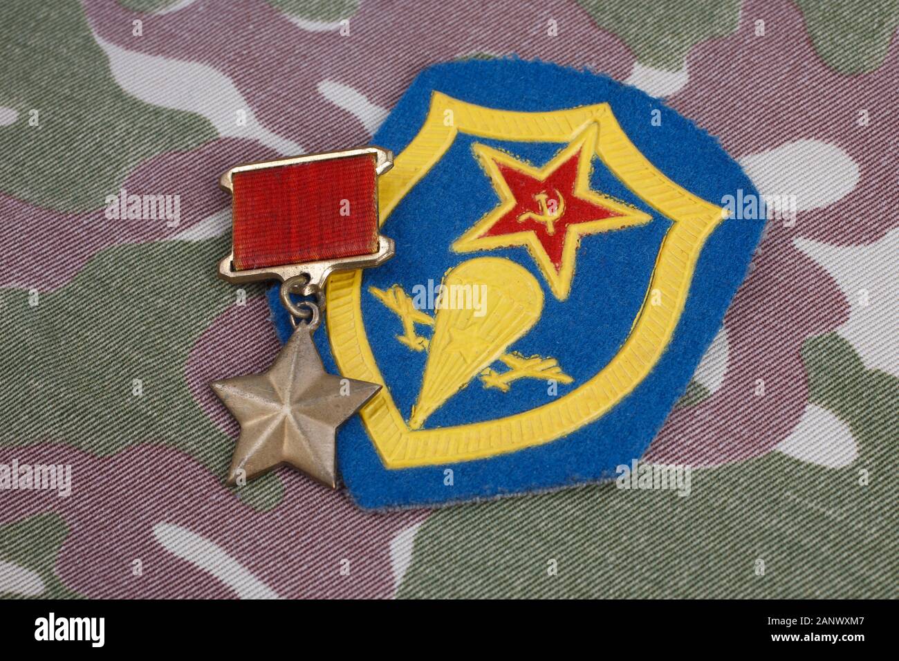 USSR military uniform - The Gold Star medal is a special insignia that  identifies recipients of the title "Hero" in the Soviet Union on Soviet and  Air Stock Photo - Alamy