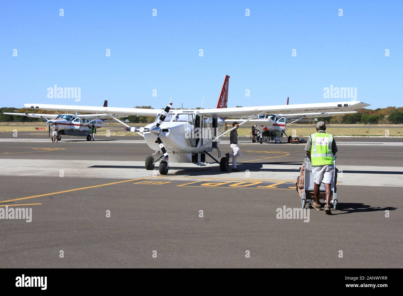 Botswana airfields Stock Photo