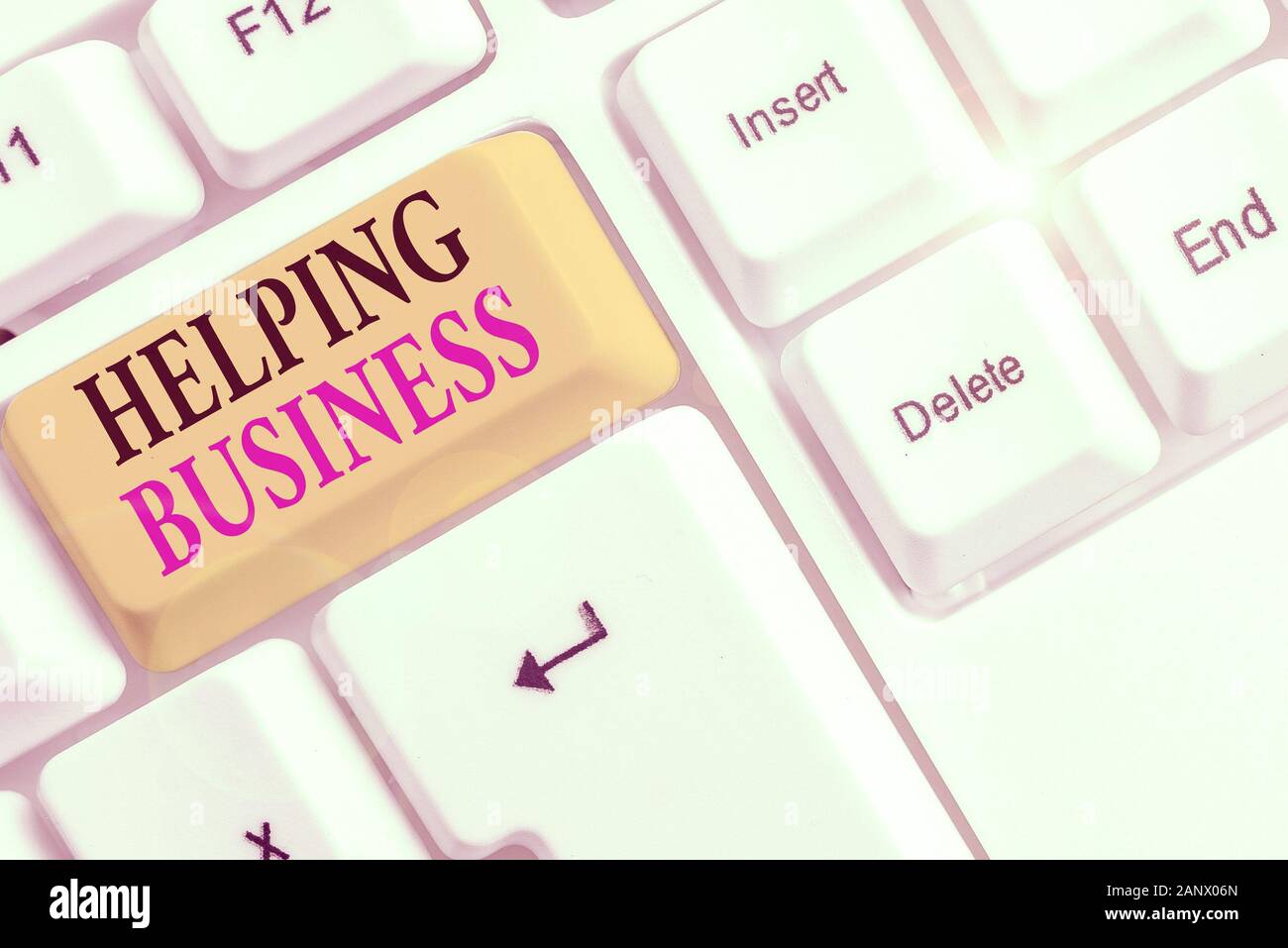 Writing note showing Helping Business. Business concept for improving ...
