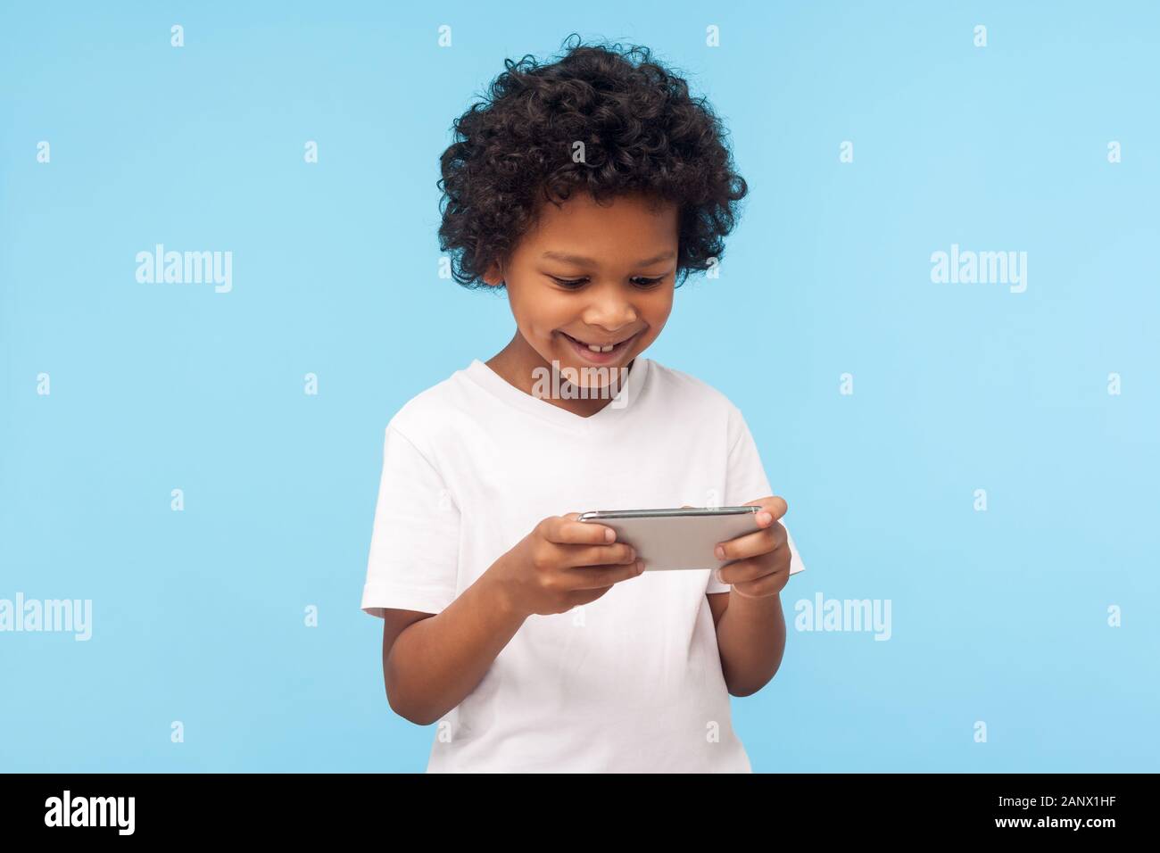 Cute Mixed Race Boy Playing Little Stock Photos Cute Mixed Race