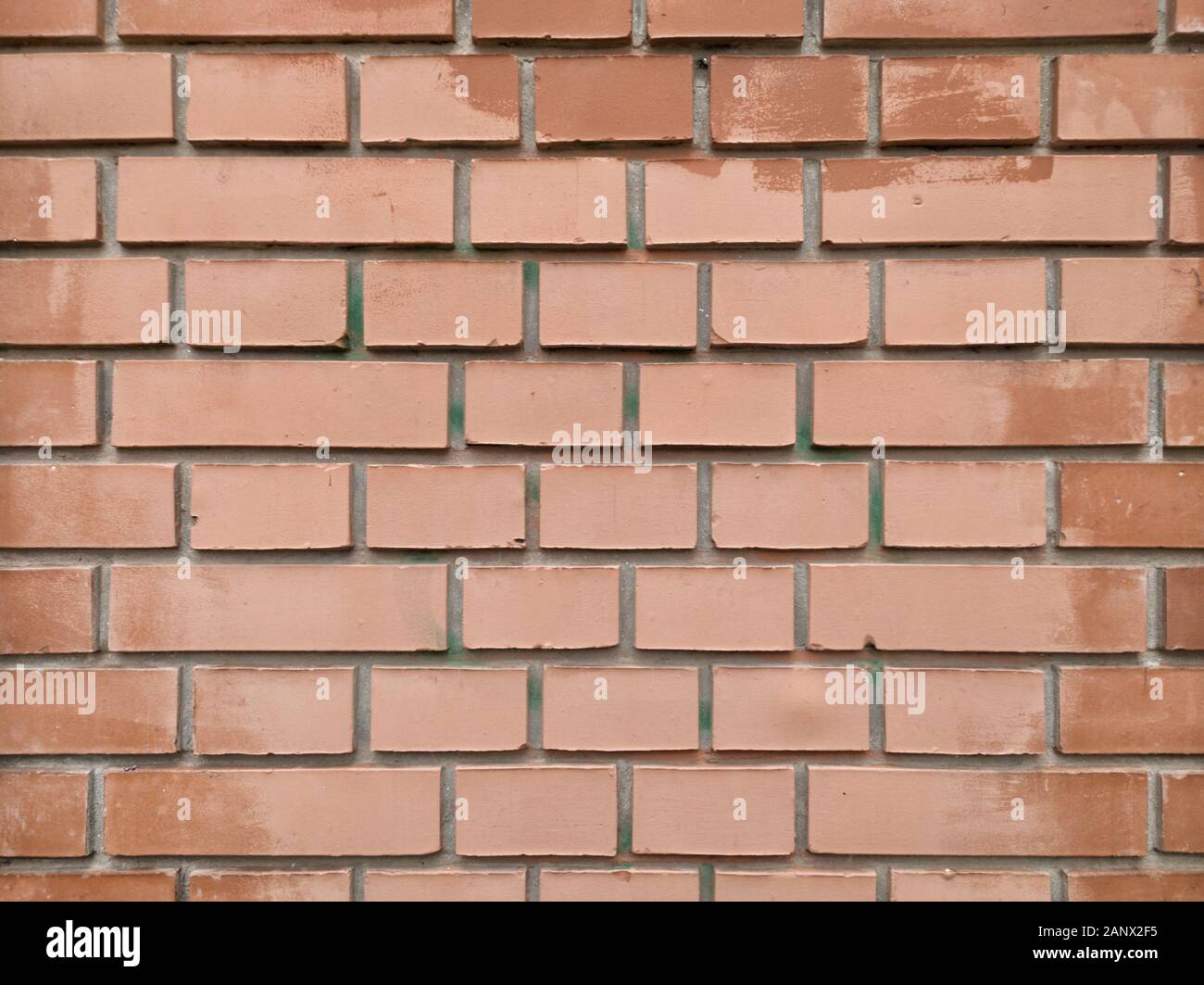 Painted brick wall texture background - regular brick style tiling Stock Photo
