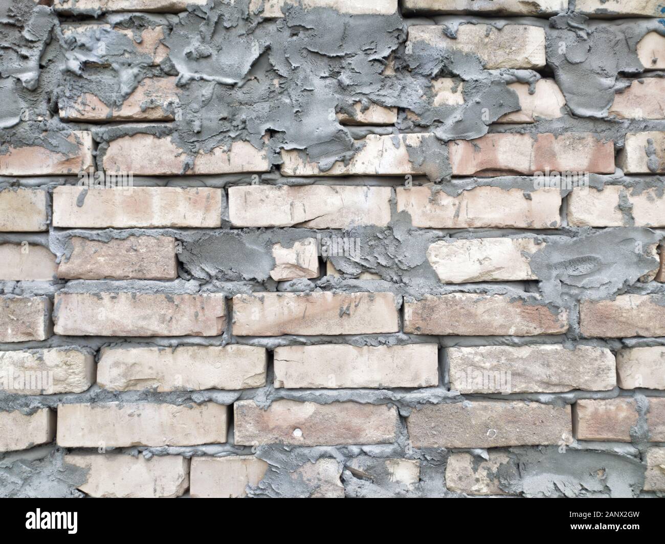 Damaged brick wall texture background - regular brick style tiling ...