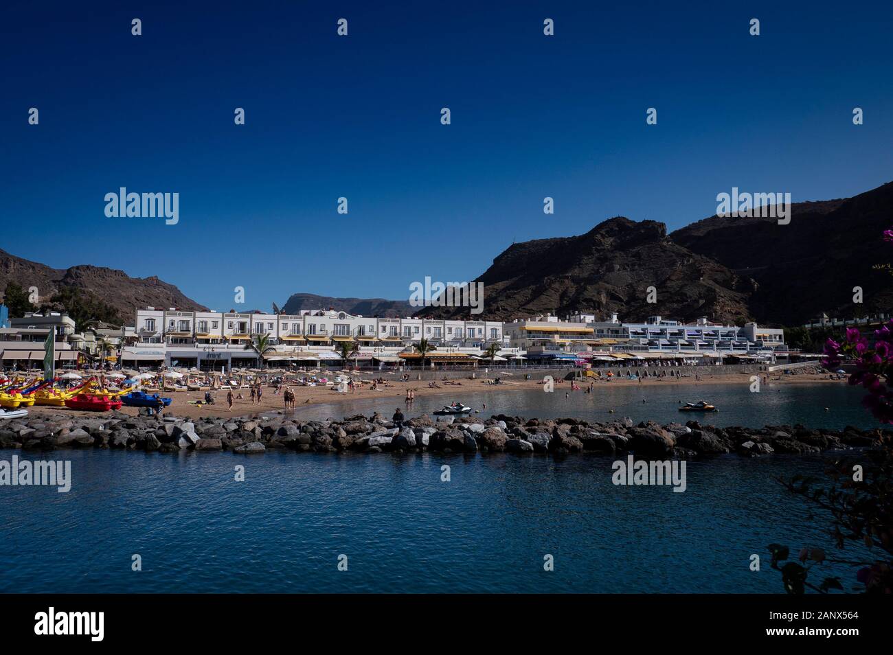 Playa Mogan Gran Canaria Stock Photo