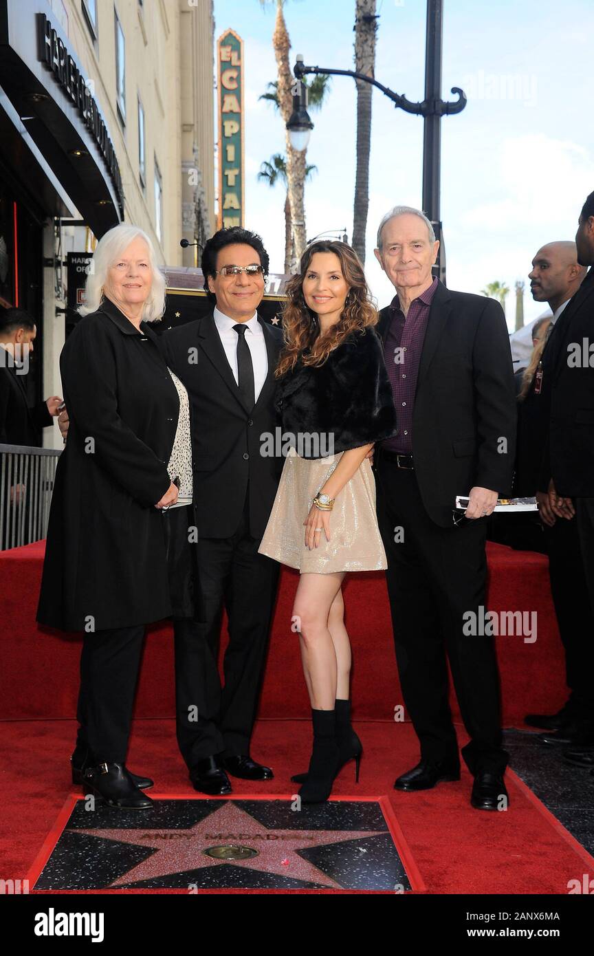 Los Angeles, CA. 17th Jan, 2020. Andy Madadian, Shani Rigsbee, family at the induction ceremony for Star on the Hollywood Walk of Fame for Andy Madadian, Hollywood Boulevard, Los Angeles, CA January 17, 2020. Credit: Michael Germana/Everett Collection/Alamy Live News Stock Photo