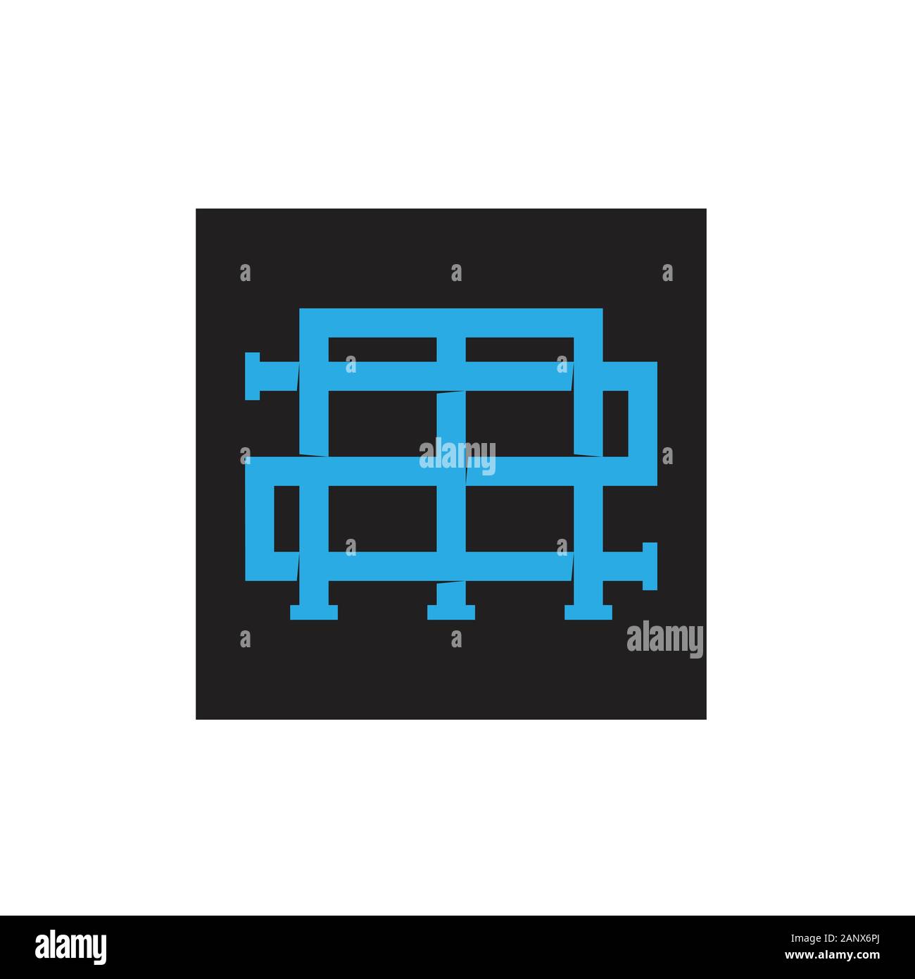 letter m2 linked overlapping logo vector Stock Vector Image & Art - Alamy