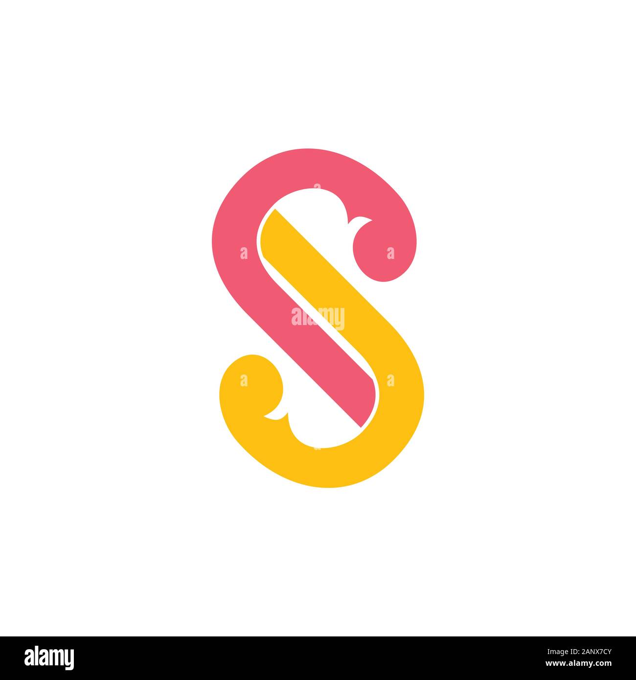 letter sj linked logo vector Stock Vector