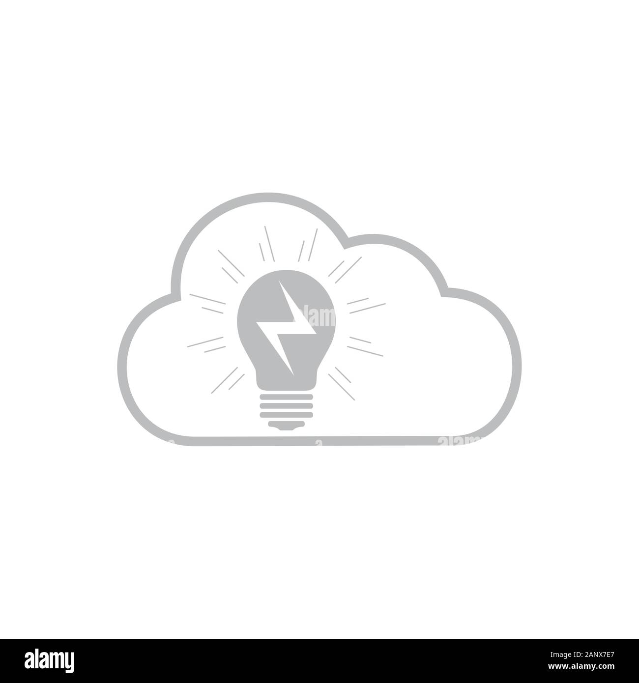 cloud energy ideas electricity symbol vector Stock Vector
