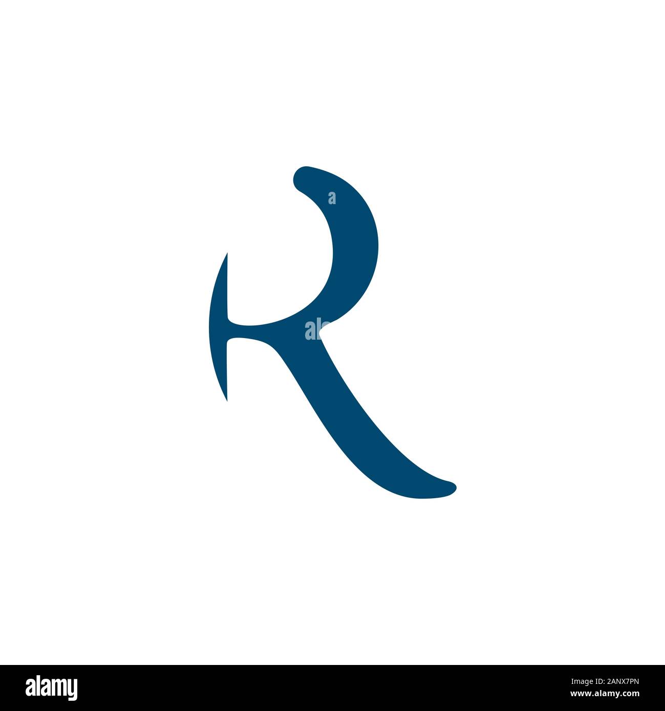 letter rk simple curves logo vector Stock Vector