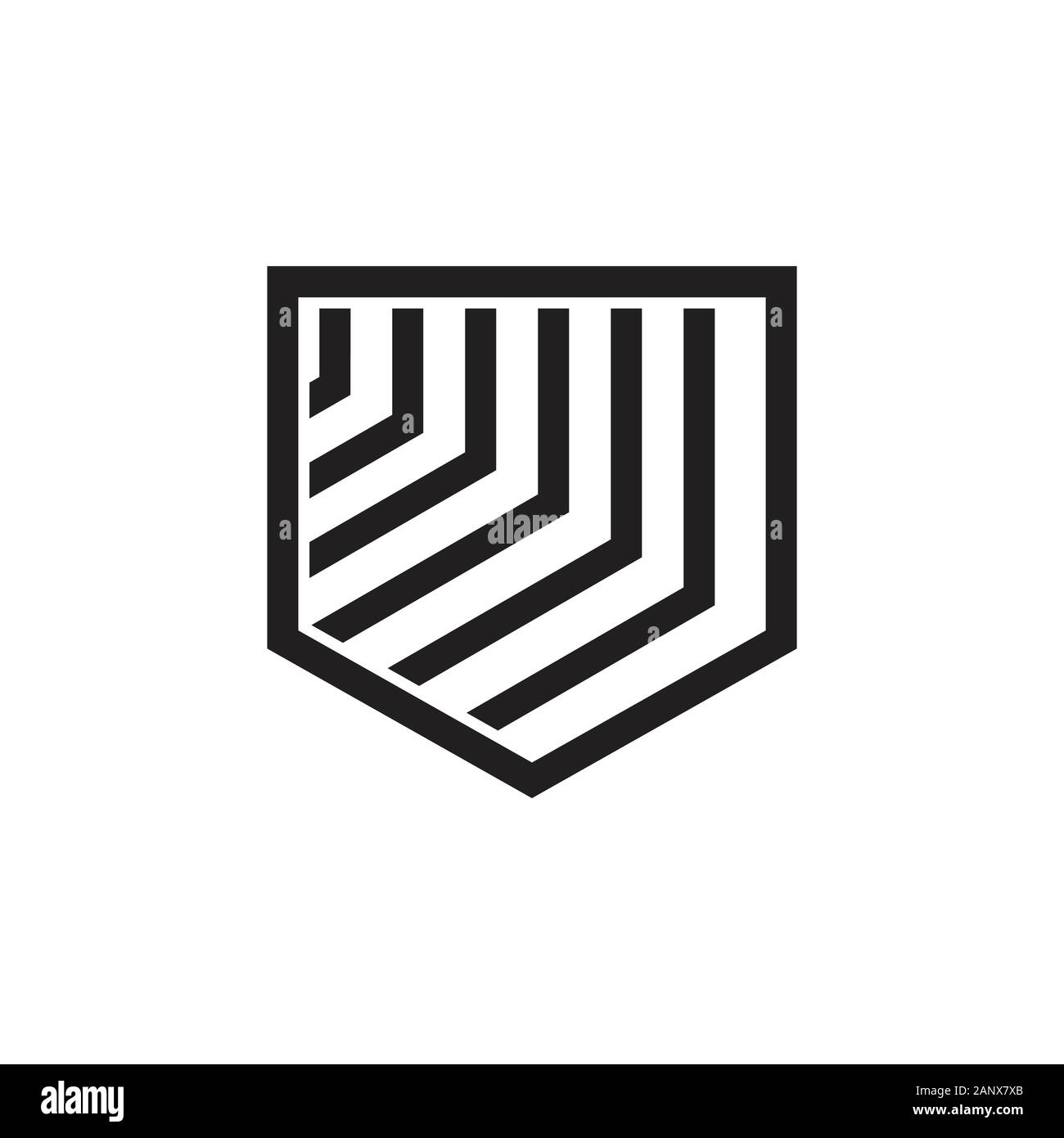 stripes geometric shield symbol logo vector Stock Vector Image & Art ...