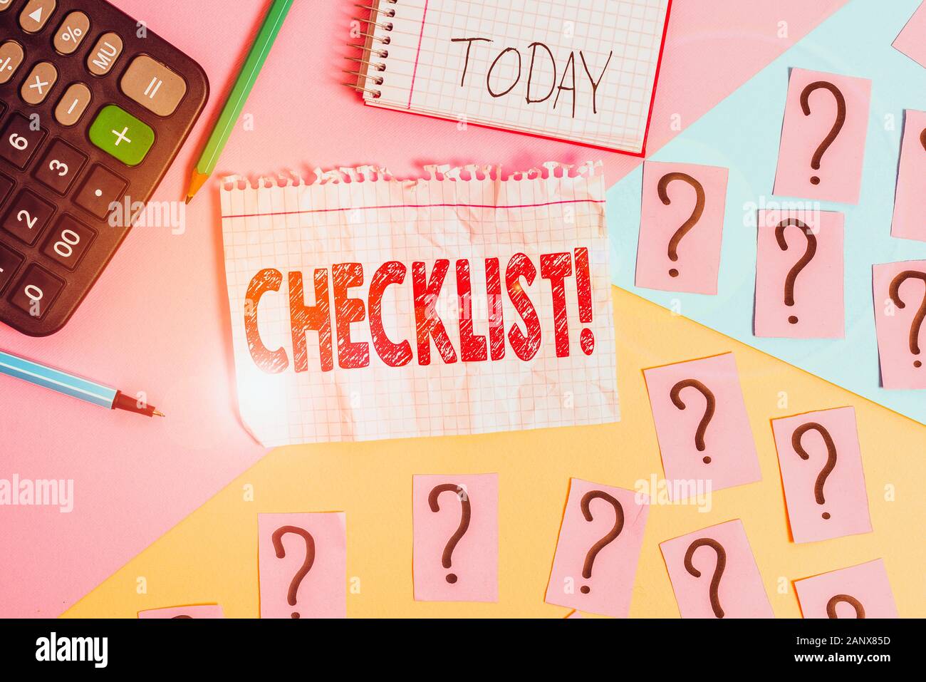 Checklist Means Conceptual hand writing showing Checklist. Concept meaning list items ...