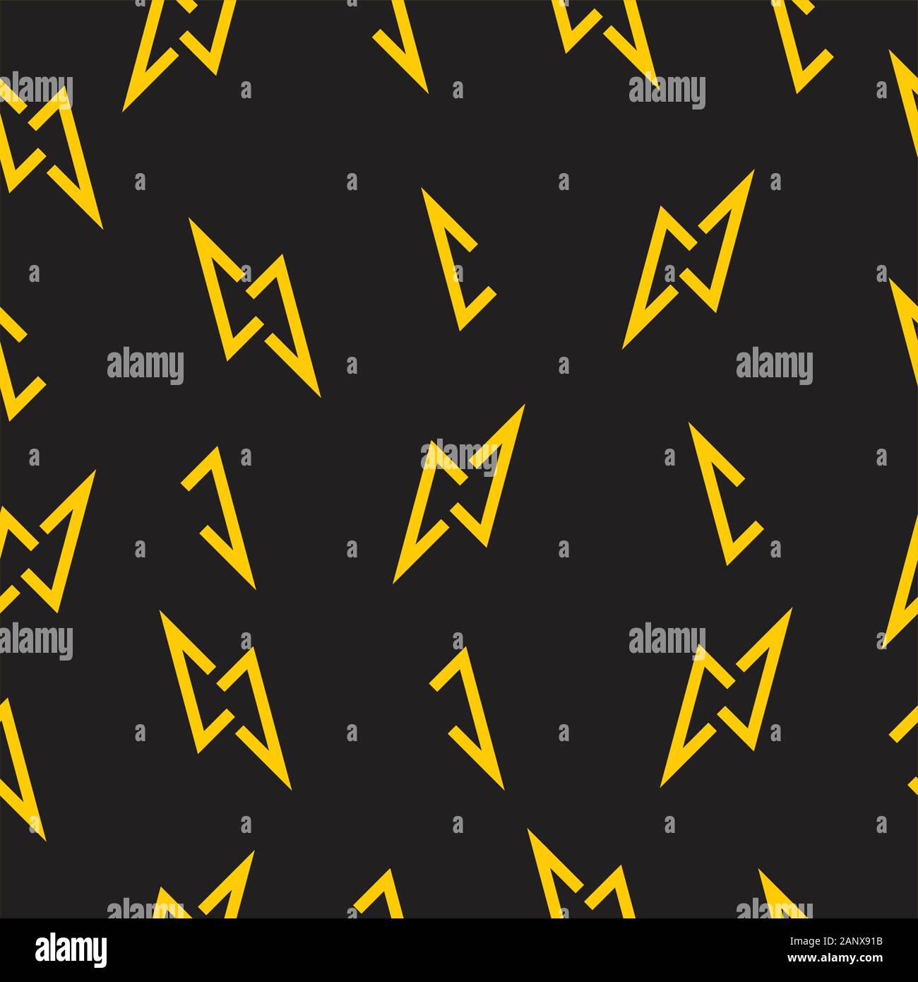 letter n thunder shape seamless background vector Stock Vector