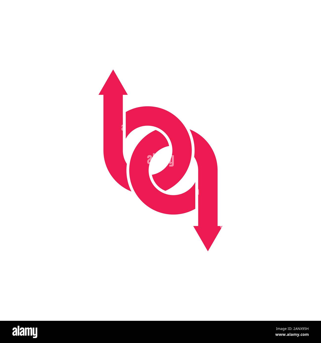 letter bq linked geometric arrow logo vector Stock Vector Image & Art ...