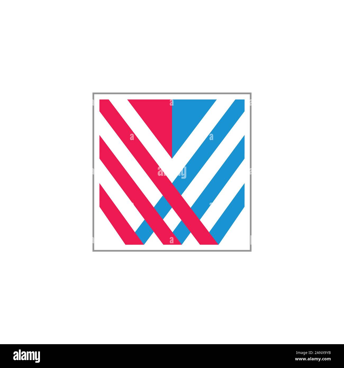 letter w stripes line ribbon geometric logo vector Stock Vector Image ...