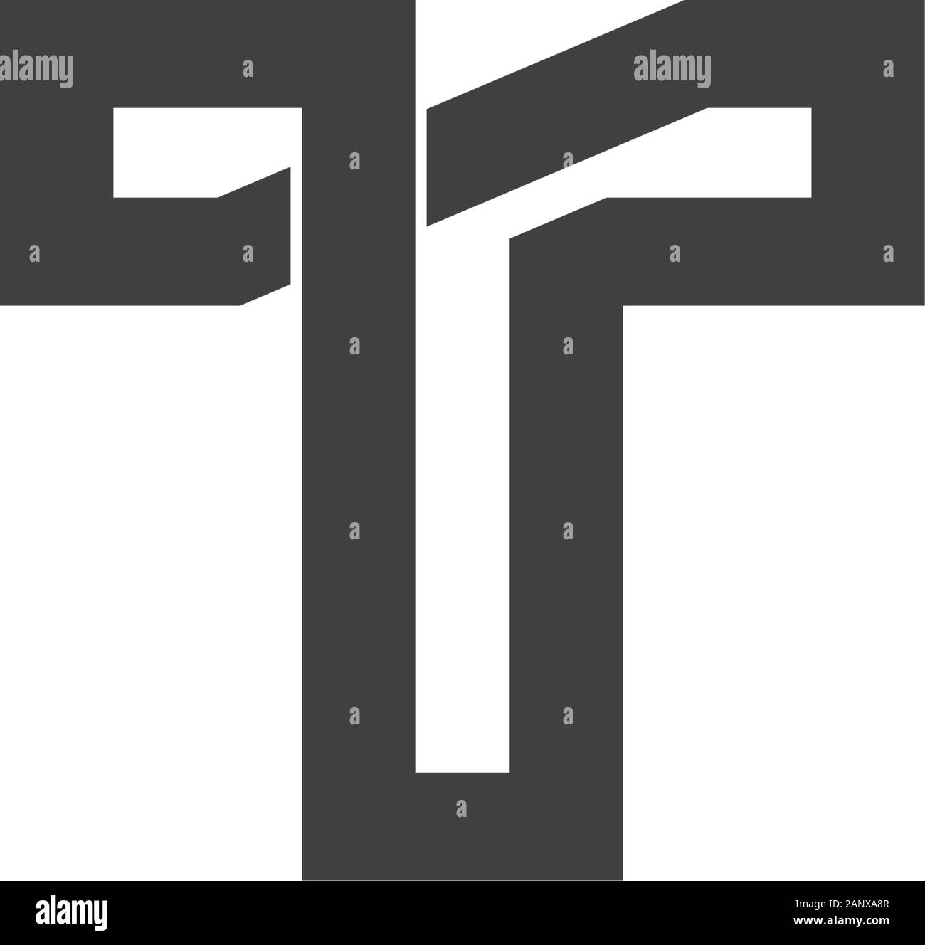 leter t infinity line overlap logo vector Stock Vector Image & Art - Alamy