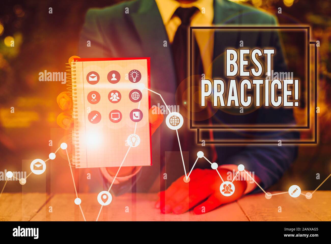 Writing note showing Best Practice. Business concept for commercial ...