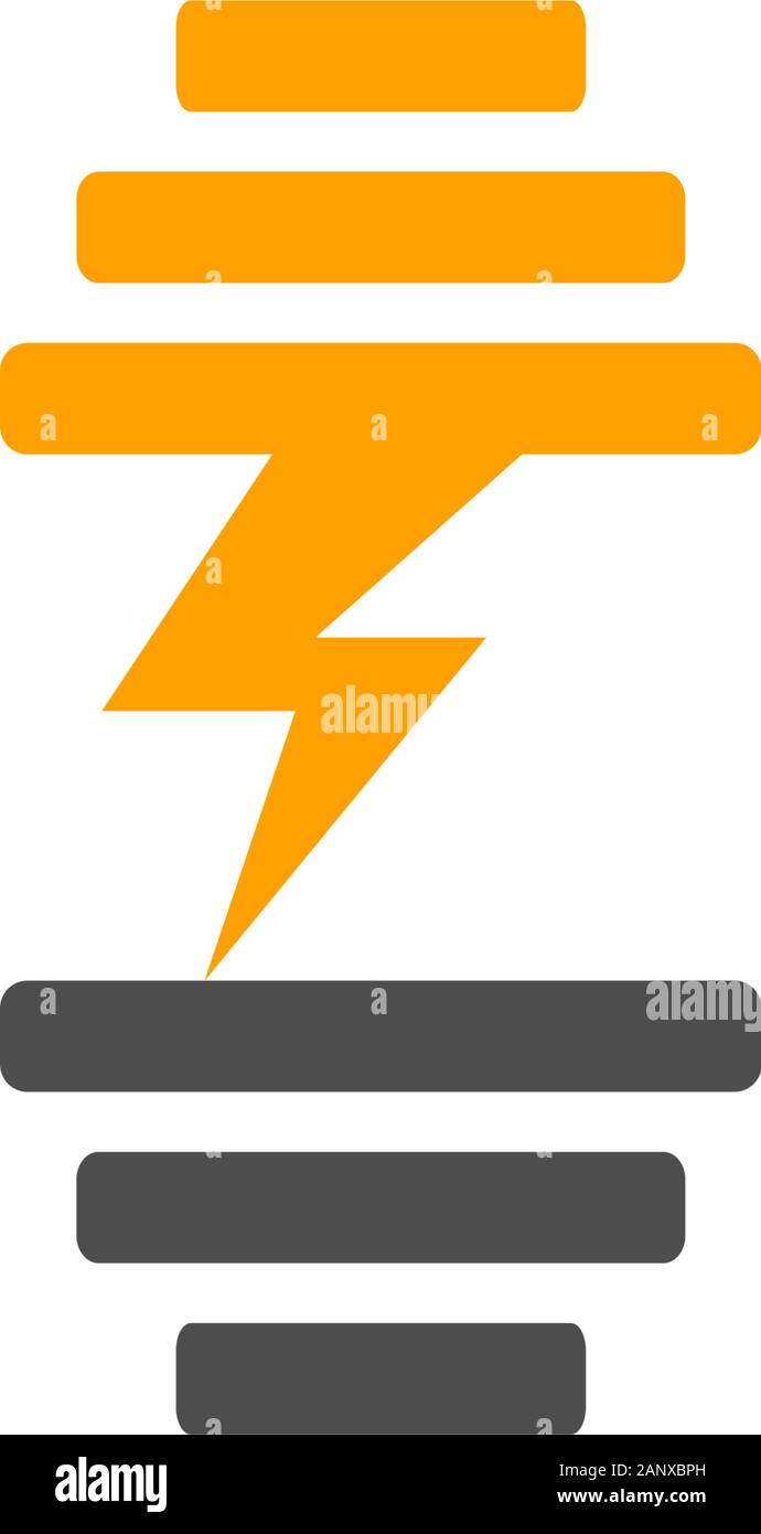 symbol logo vector dumbbell power training simple geometric design Stock Vector