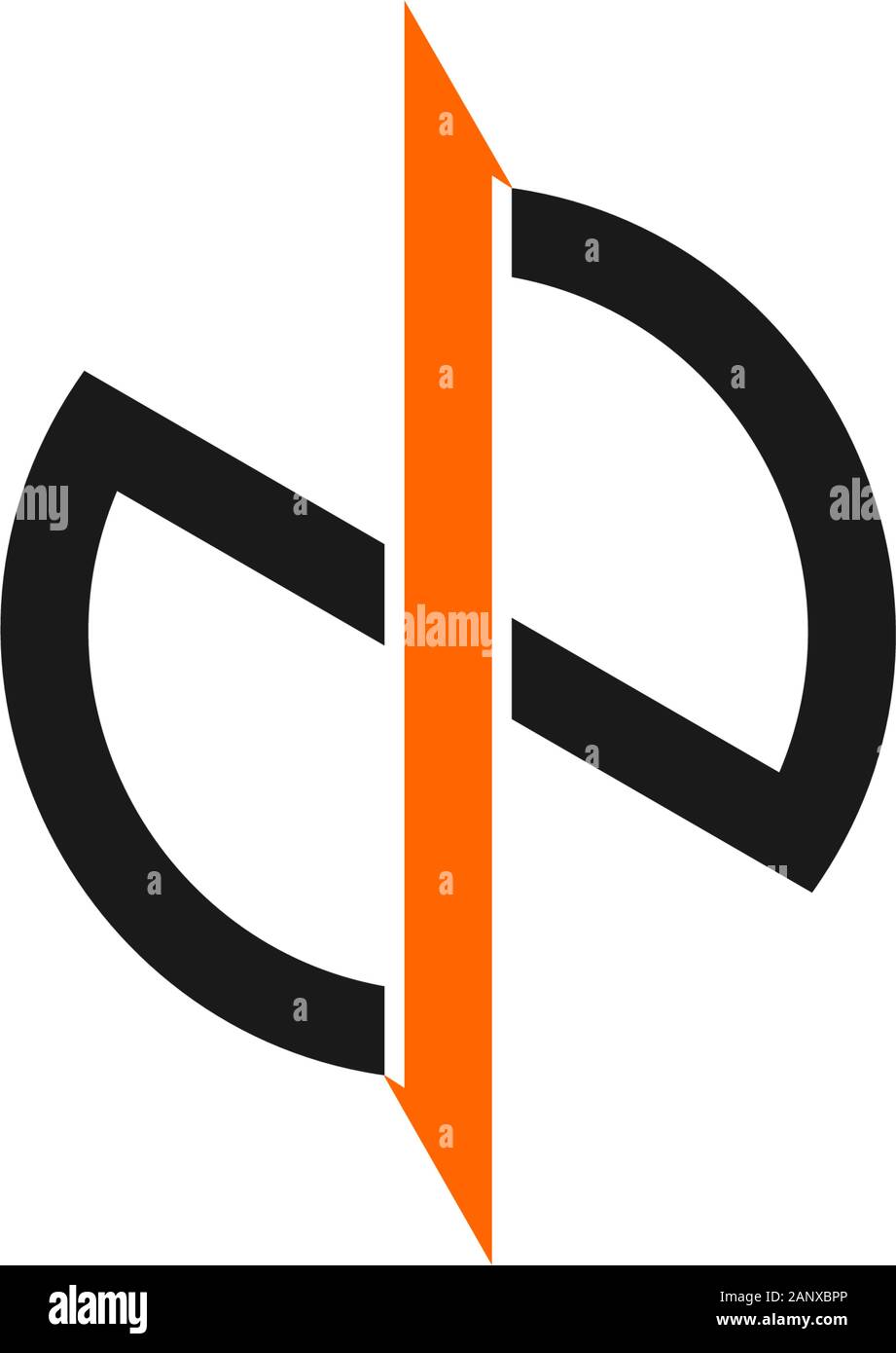 symbol logo vector letter n colorful slice arrow geometric design Stock ...
