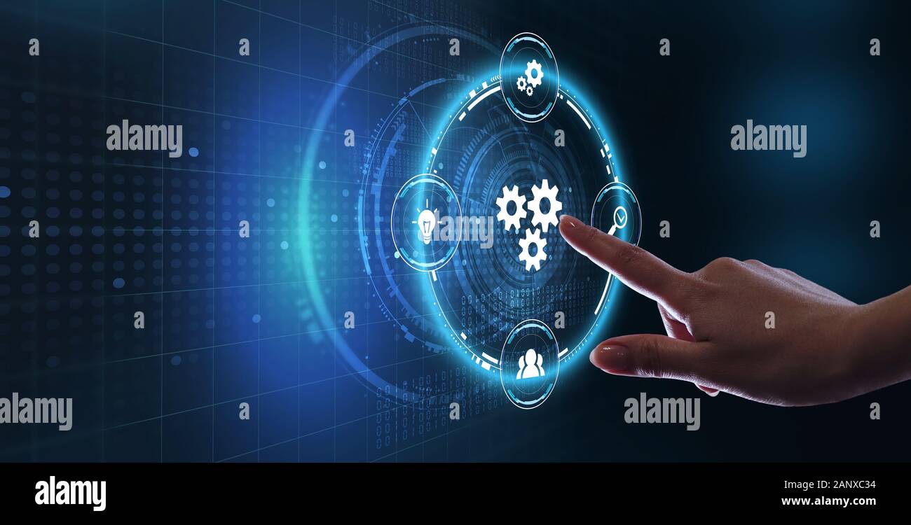 Business, Technology, Internet and network concept. Automation Software Technology Process System. Stock Photo