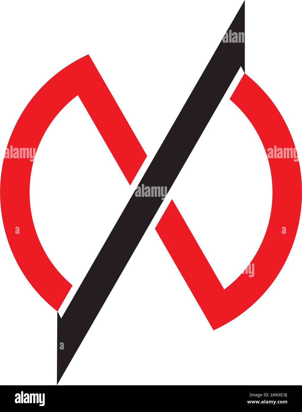 symbol logo vector of letter n motion arrow geometric design Stock