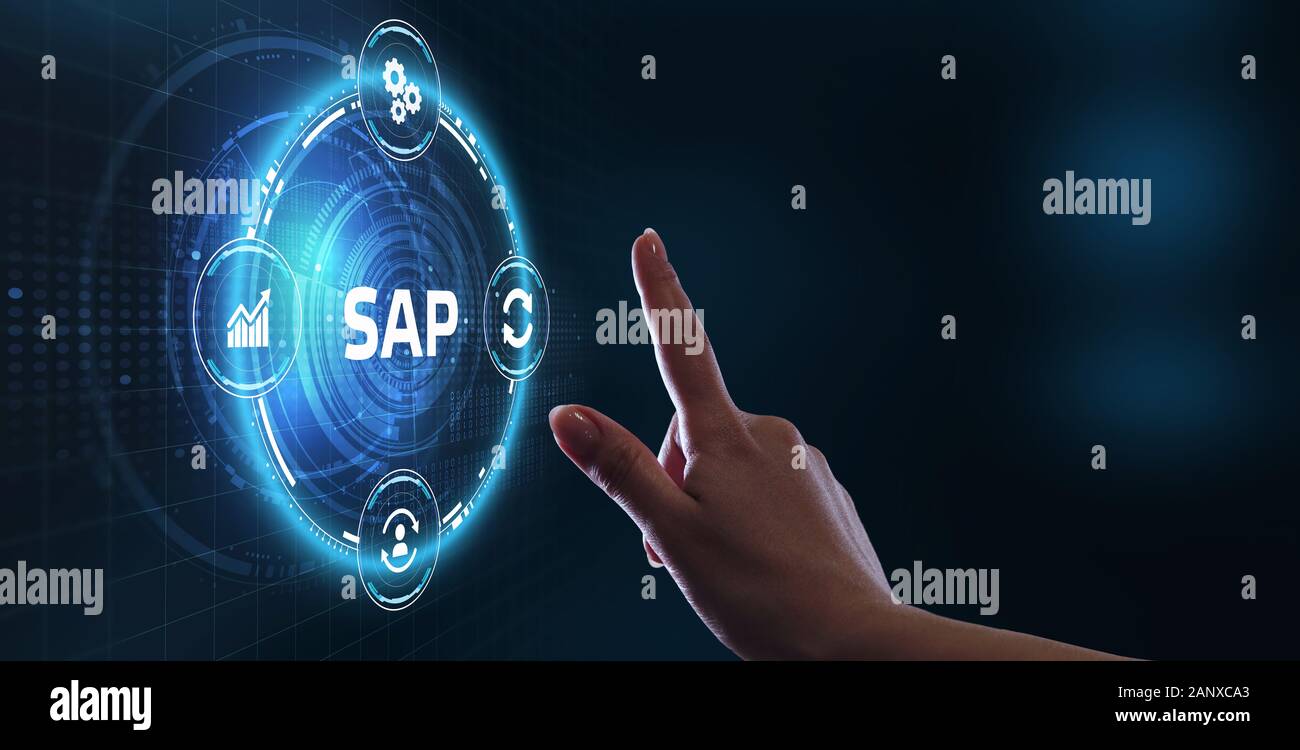 Business process automation software. SAP Stock Photo