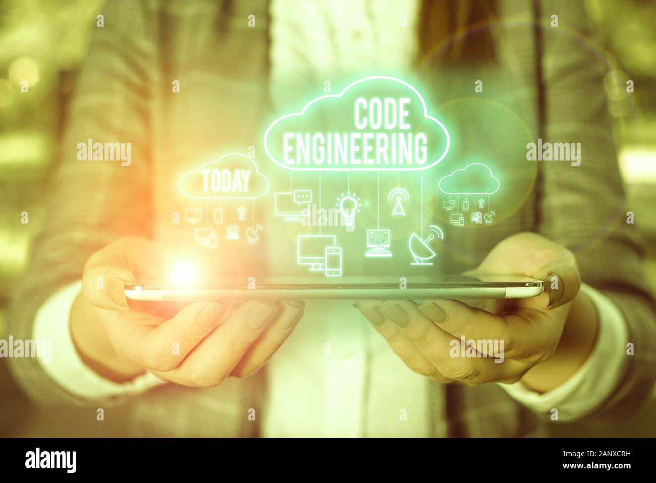 Handwriting text writing Code Engineering. Conceptual photo application of engineering to the development of software Stock Photo