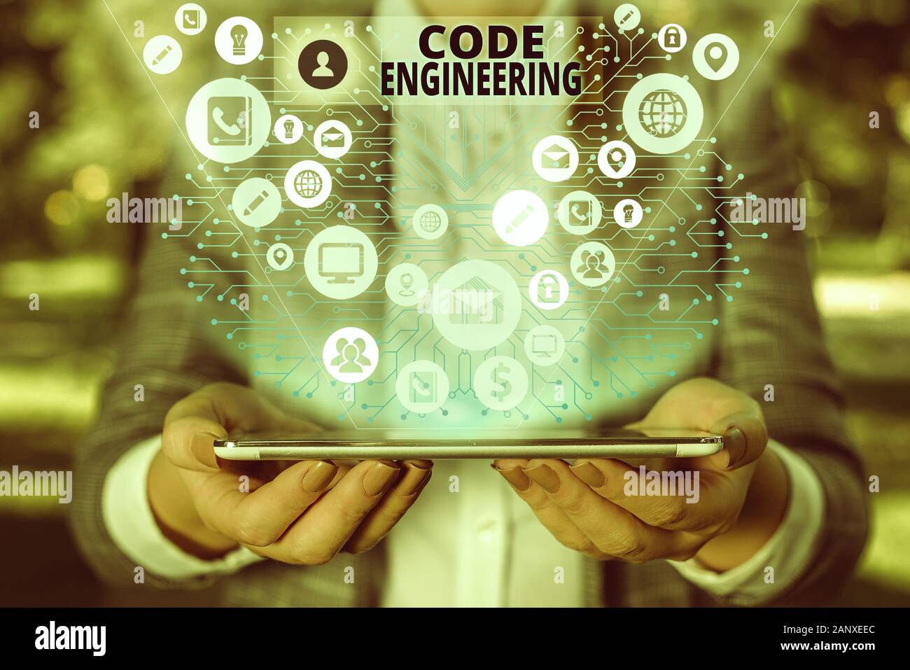 Handwriting text Code Engineering. Conceptual photo application of engineering to the development of software Stock Photo