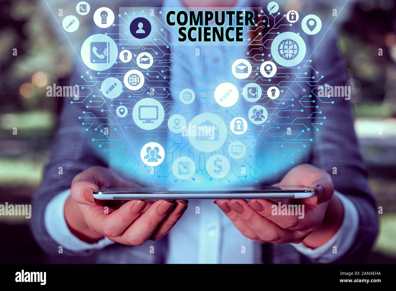 Handwriting text Computer Science. Conceptual photo study of both computer hardware and software design Stock Photo
