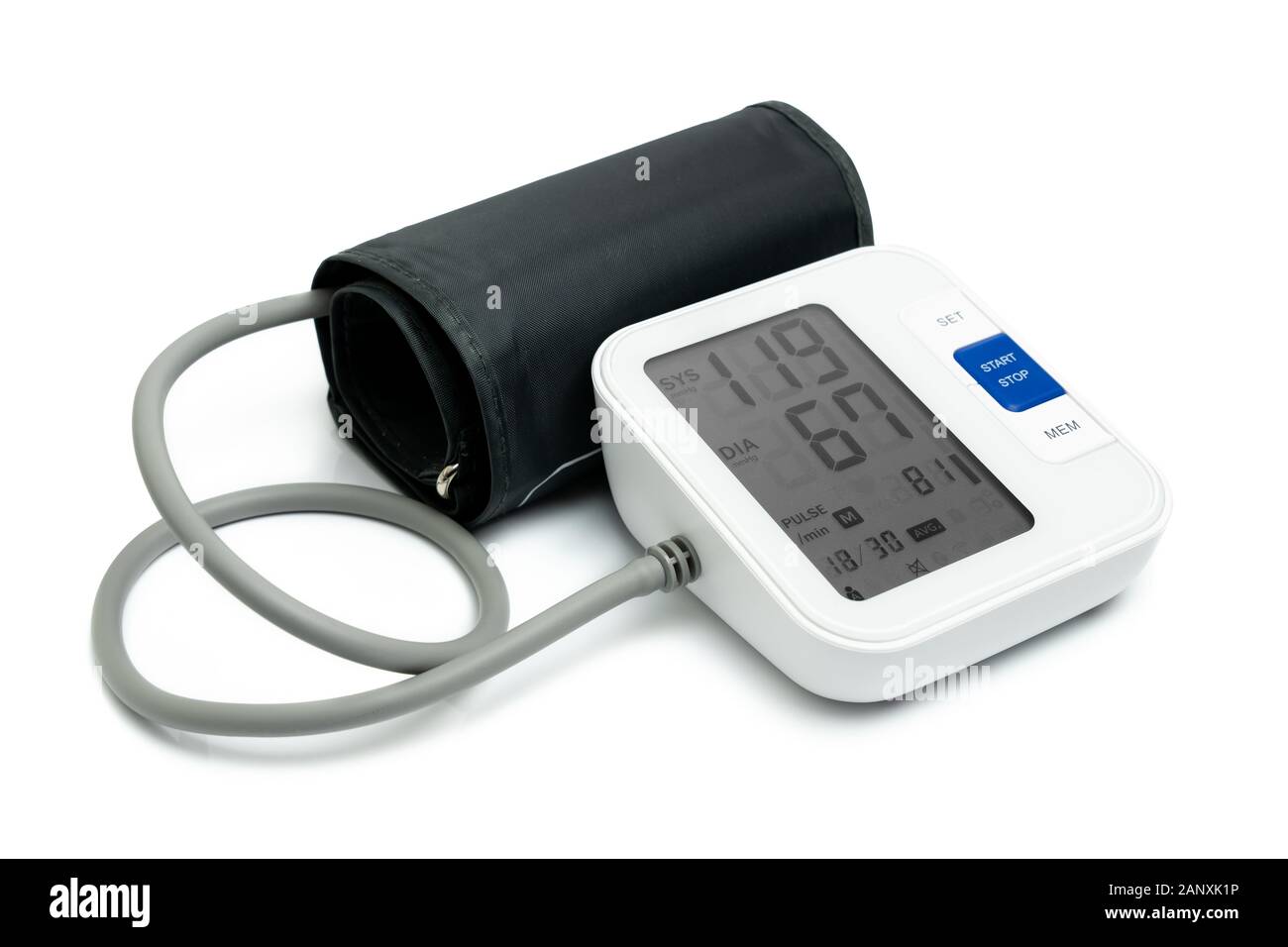 Digital blood pressure monitor Stock Photo Alamy