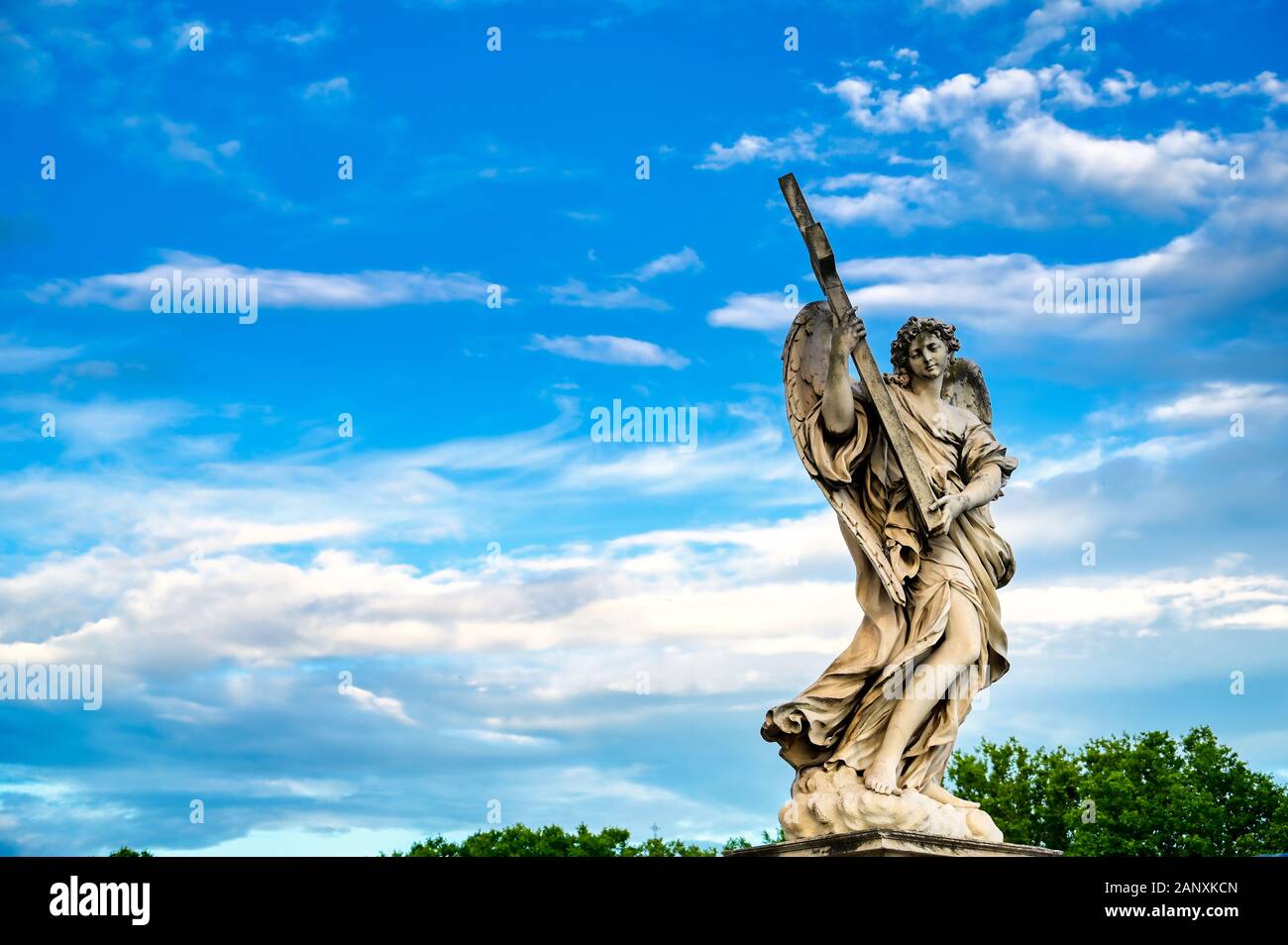 Statues on St. Angelo Bridge in Rome, Italy Stock Photo Alamy