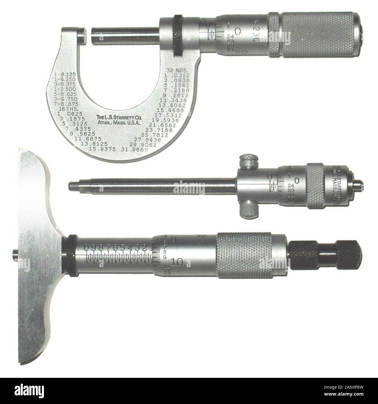 Outside, inside, and depth micrometers Stock Photo Alamy