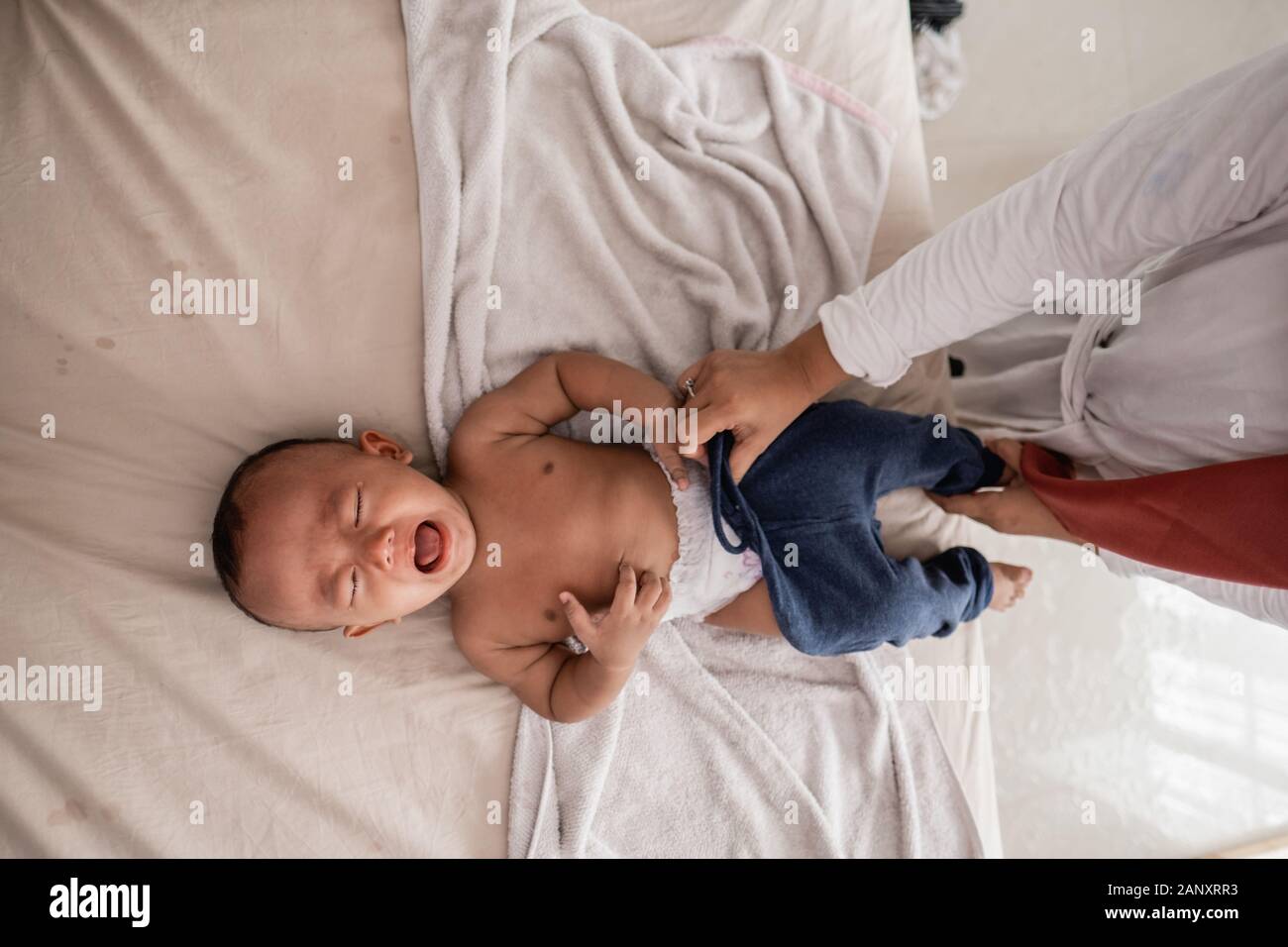 Toddler Diaper Change High Resolution Stock Photography and Images Alamy