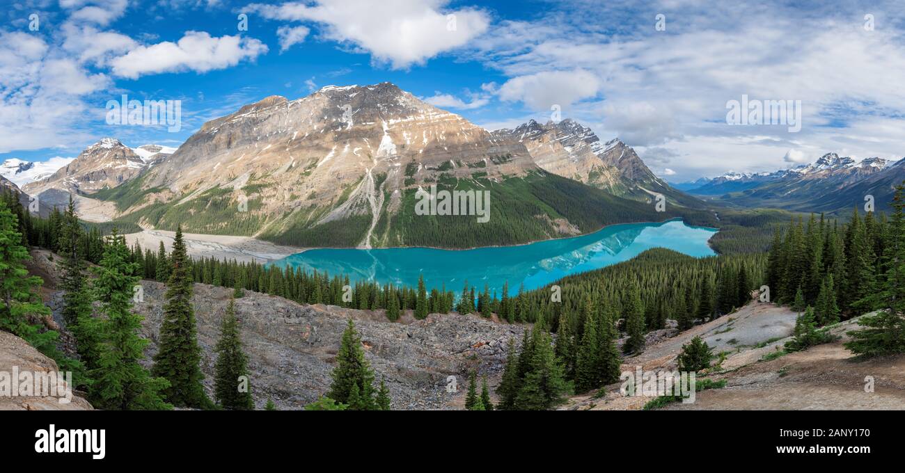 Peyto Lake in Rocky Mountains, Canada. Stock Photo