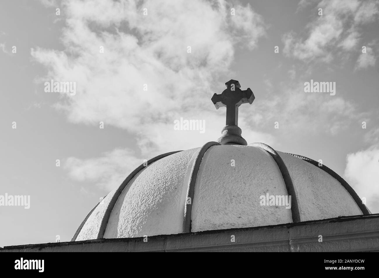 Catholic cemetery in winter Black and White Stock Photos & Images - Alamy