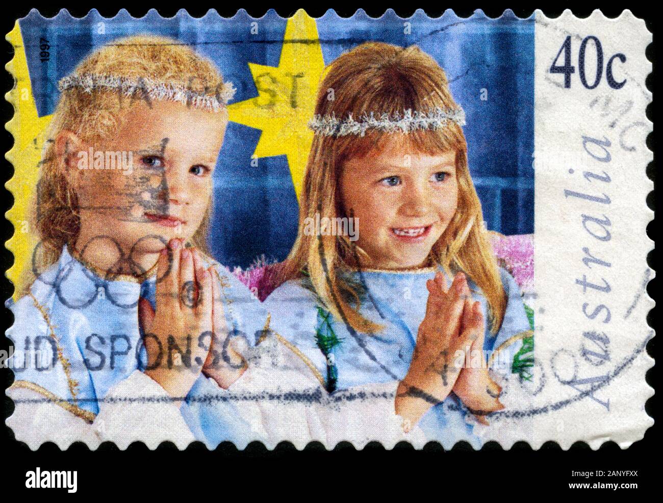 Two Angels - Christmas Stock Photo