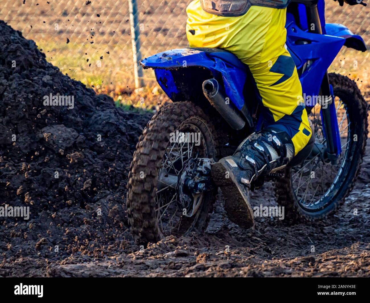 Motocross scene on a trail Stock Photo - Alamy