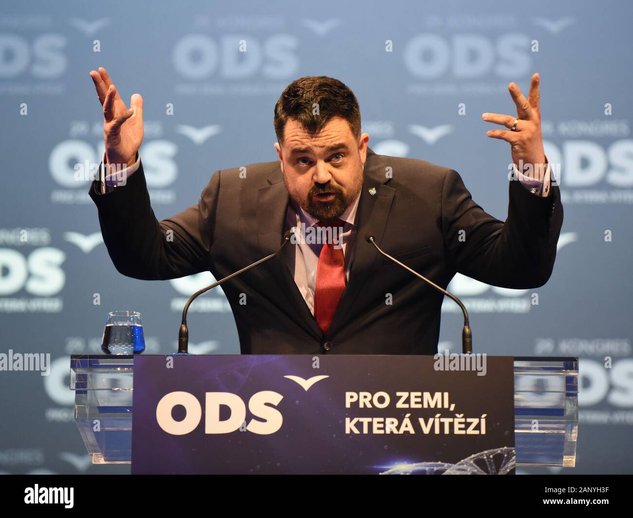 Pavel Novotny Czech Opposition Civic Democratic Party Ods Representative The Mayor Of The Prague Reporyje District Speaks During The 29th Congres Stock Photo Alamy