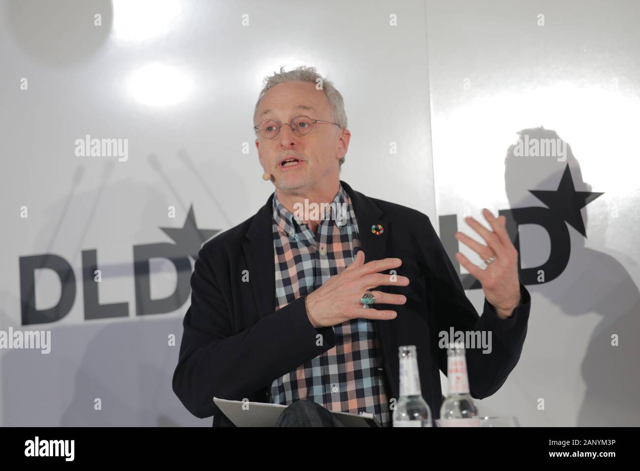 Munich, Bavaria. 19th Jan, 2020. David Kirkpatrick (Founder Techonomy) speaks during a panel at DLD Munich Conference 2020, Europe's big innovation conference, Alte Kongresshalle, Munich, January 18-20, 2020 Picture Alliance for DLD/Hubert Burda Media | usage worldwide Credit: dpa/Alamy Live News Stock Photo