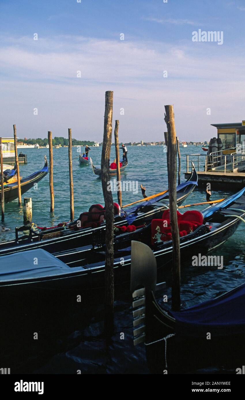 The gondolas of Venice historic city Stock Photo - Alamy