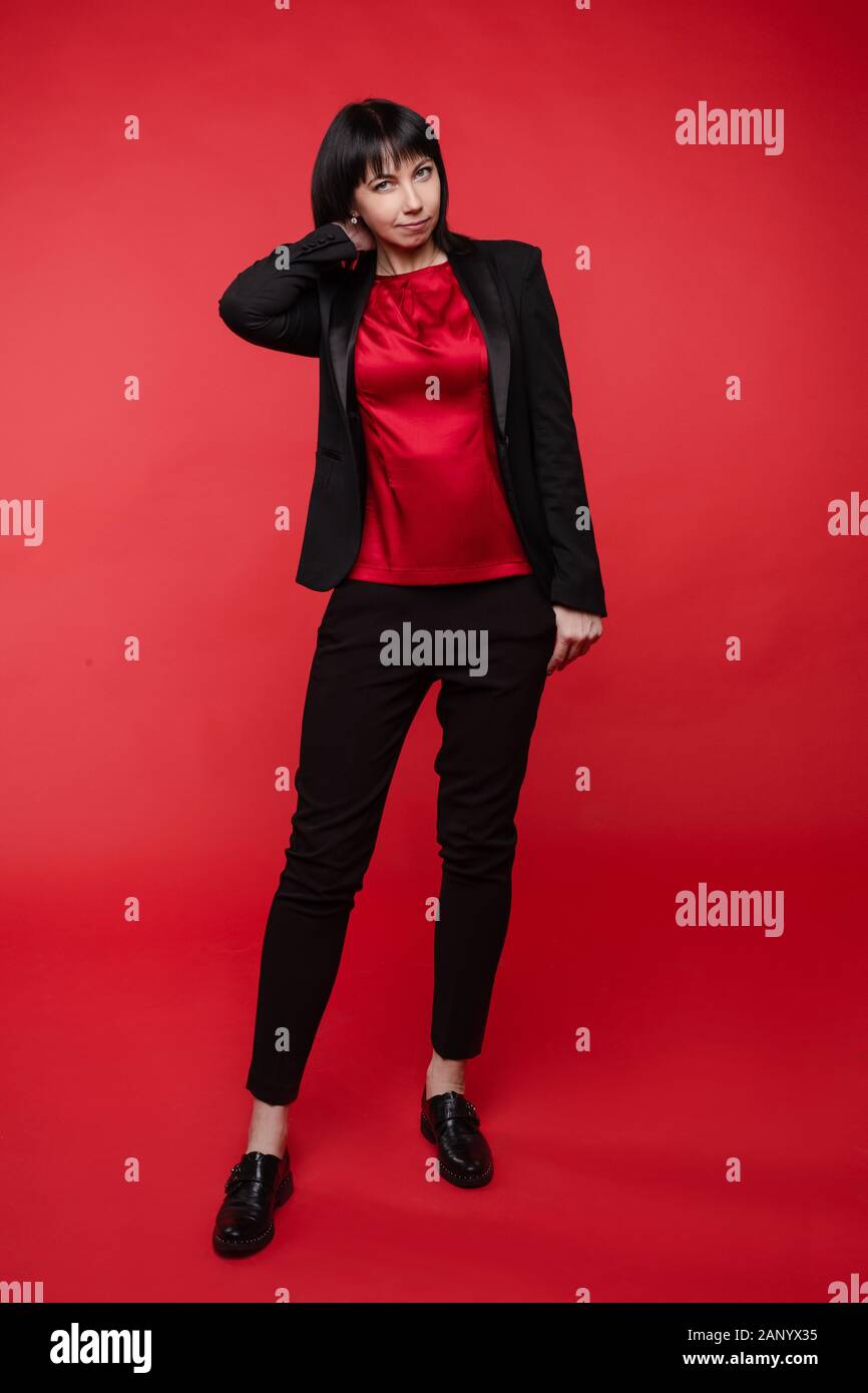 Red and black suit hi-res stock photography and images - Alamy