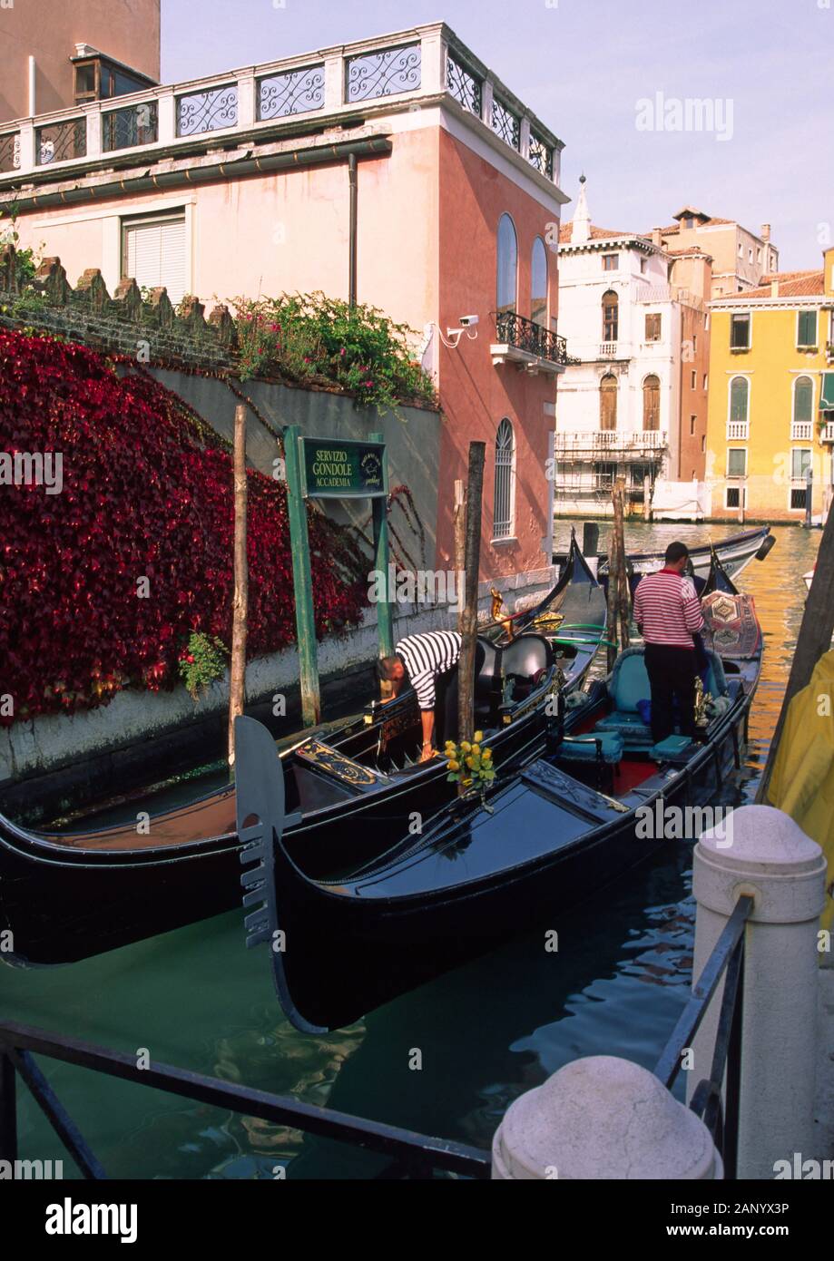The gondolas of Venice historic city Stock Photo - Alamy