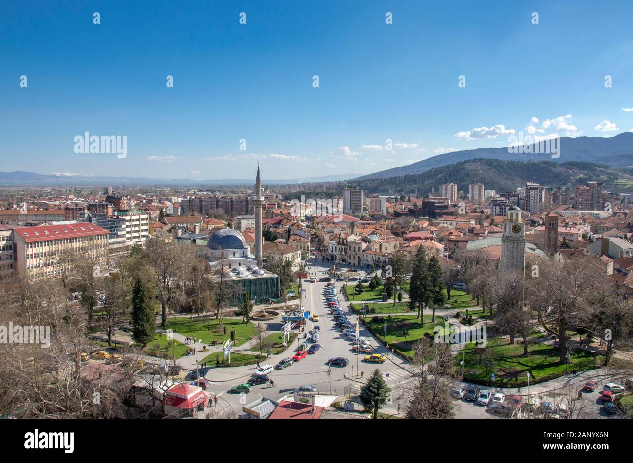 Bitola, Macedonia (Битола, Македонија), - panoramic view - Clock Tower ...