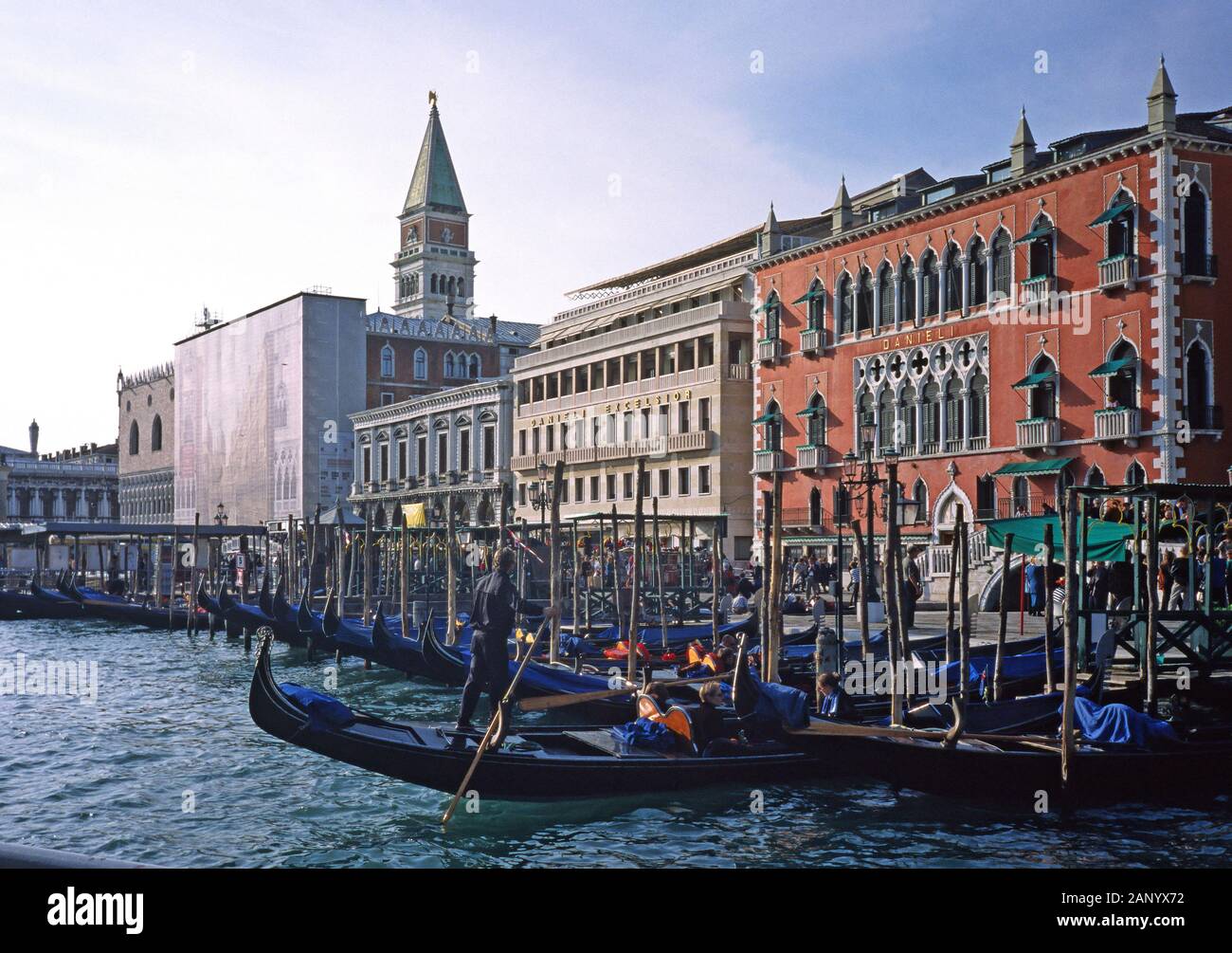 The gondolas of Venice historic city Stock Photo - Alamy