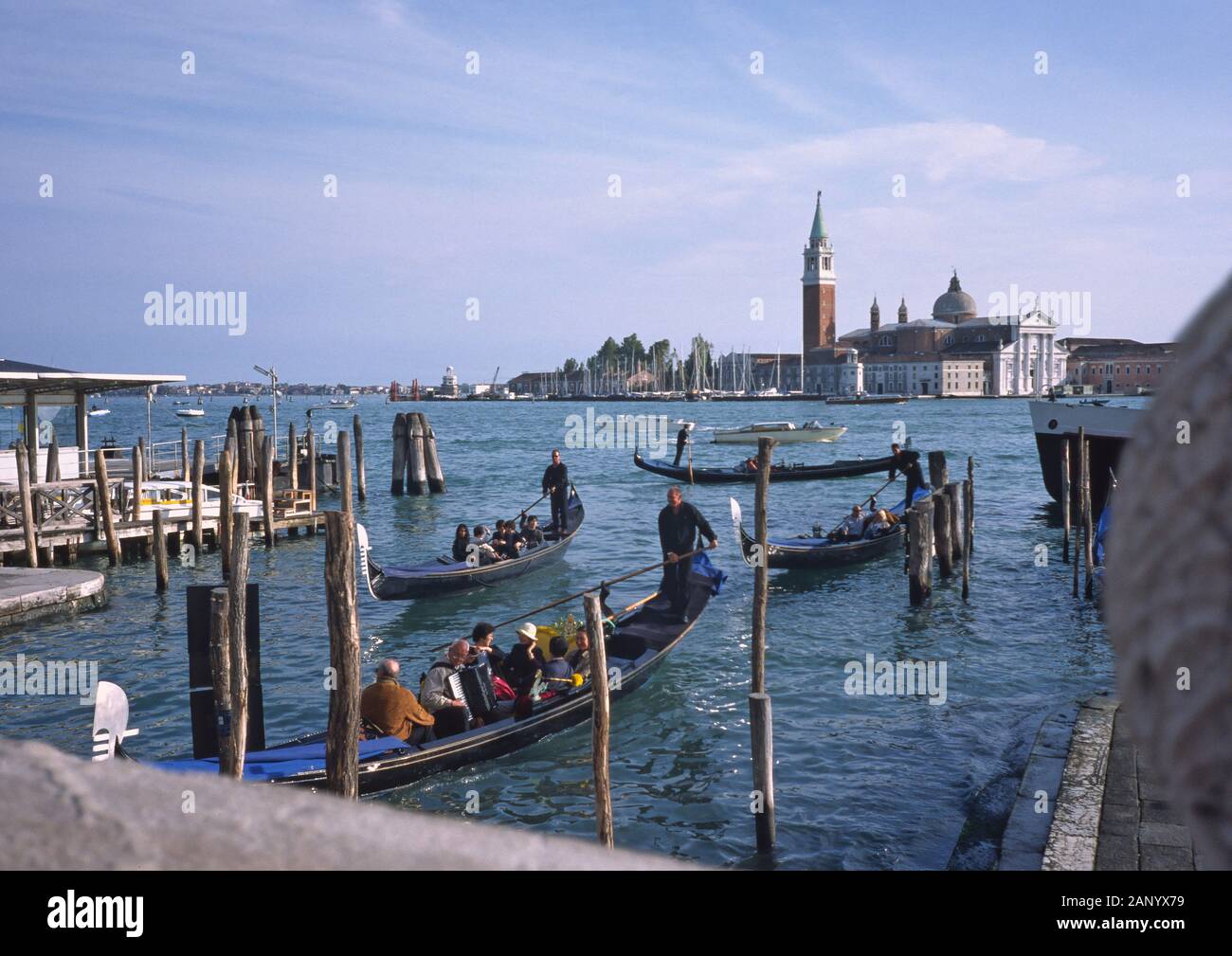 The gondolas of Venice historic city Stock Photo - Alamy