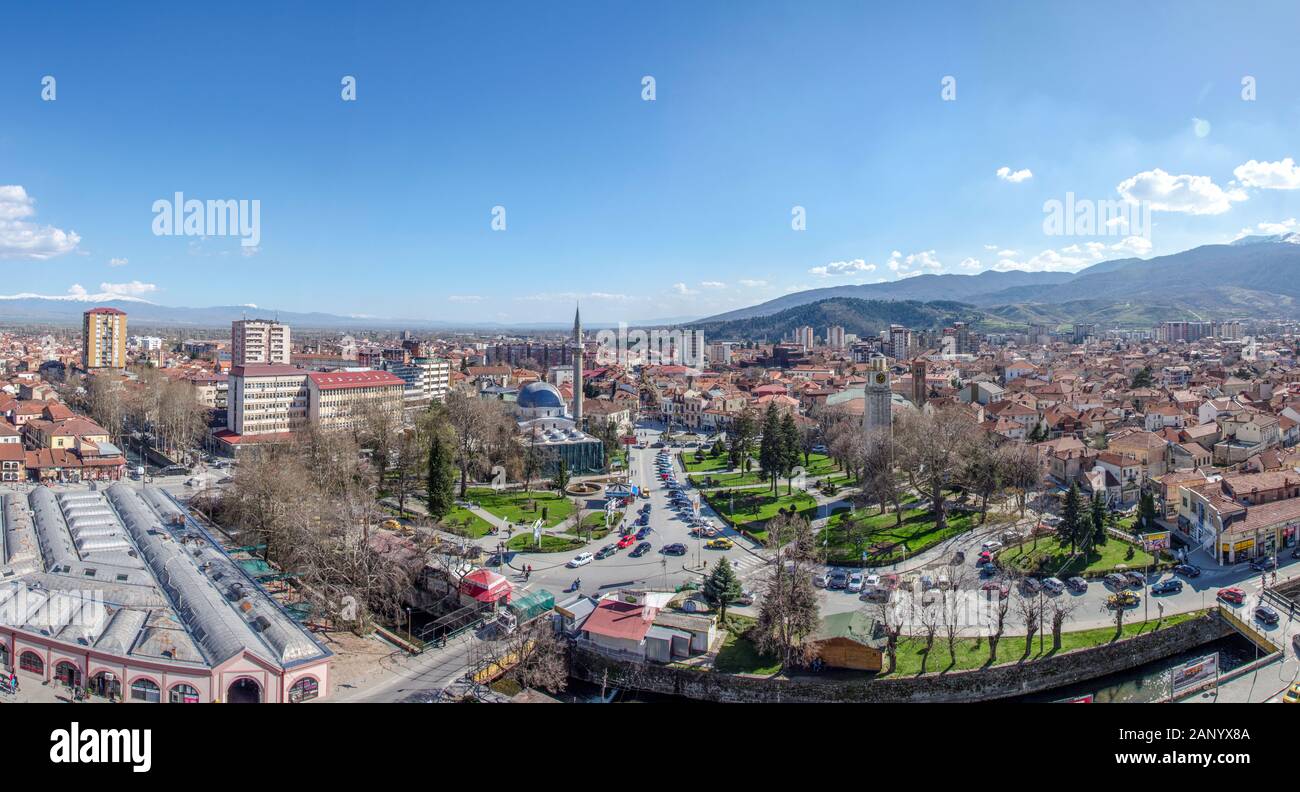 Bitola, Macedonia (Битола, Македонија), - panoramic view - city center ...