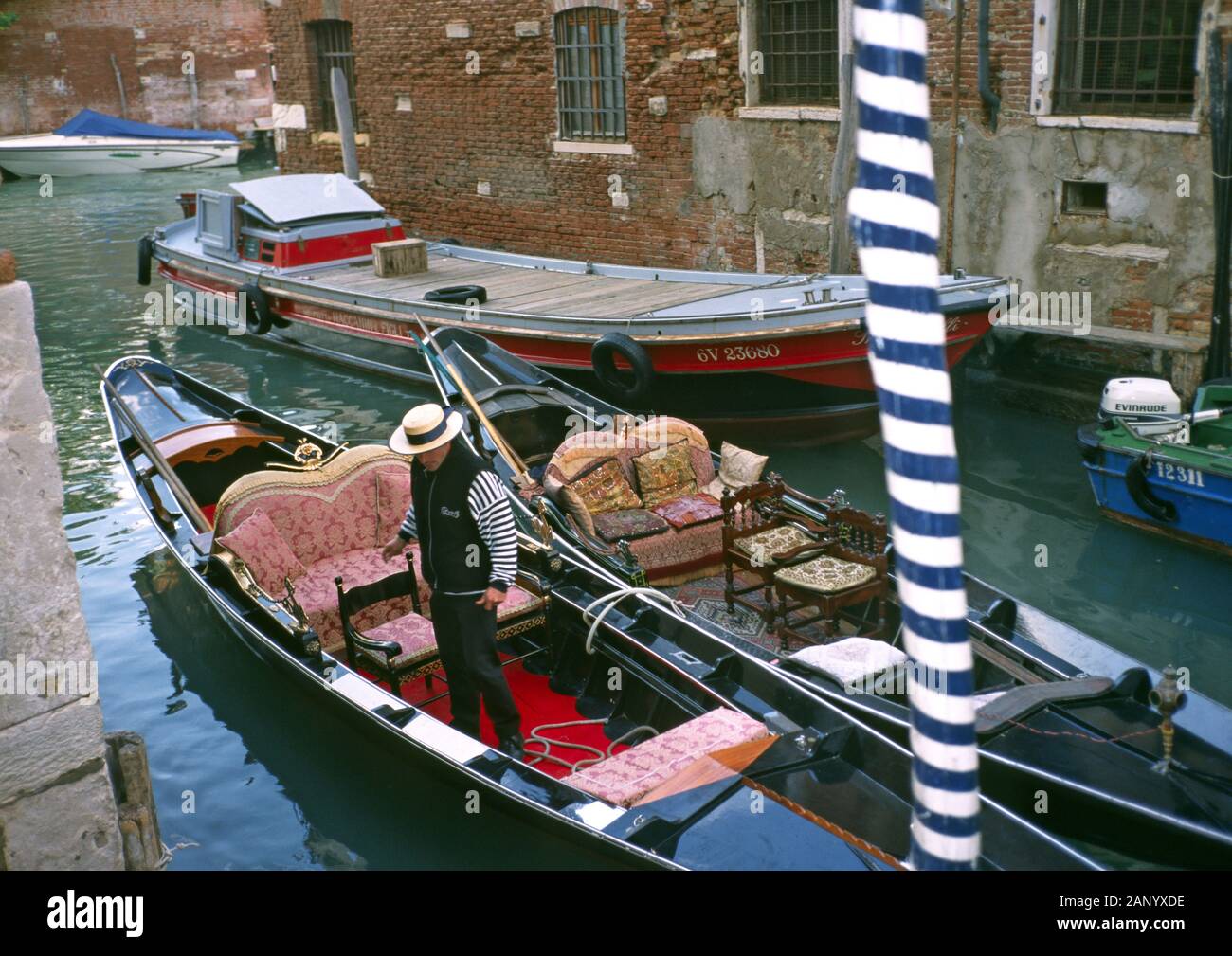 The gondolas of Venice historic city Stock Photo - Alamy