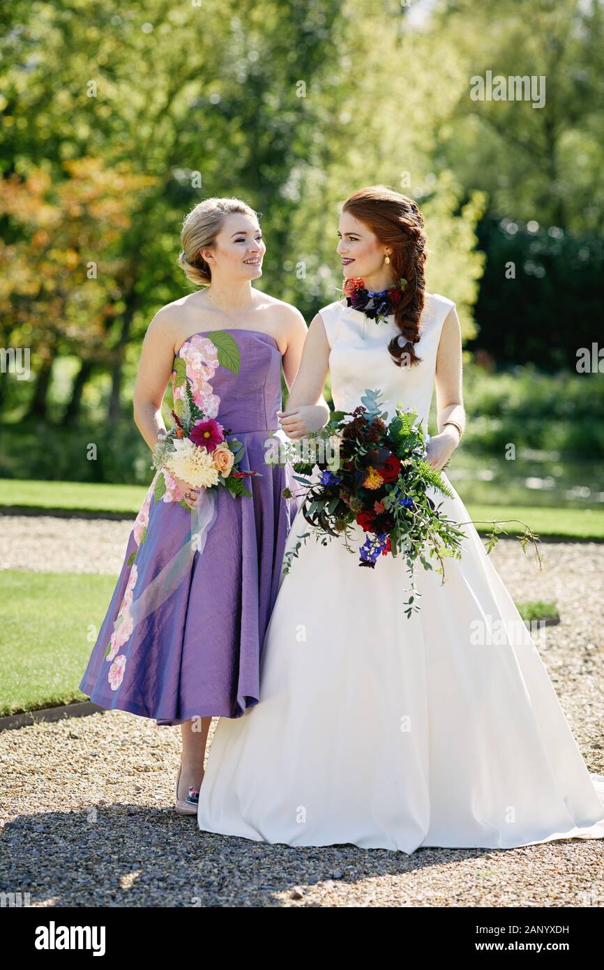 ivory and purple wedding dress